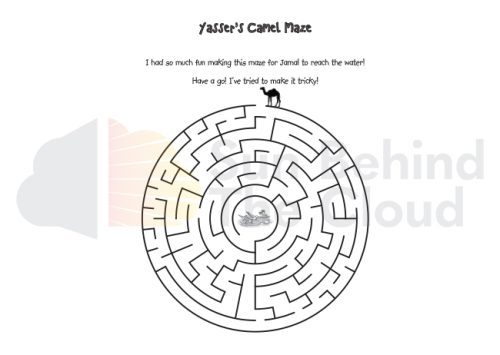 "While creating this maze i enjoyed alot. Let's see how the camel will reach the water"